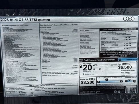New 2025 Audi Q7 3.0T Prestige image 21