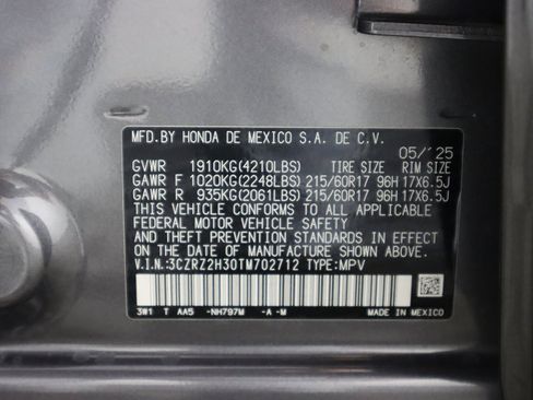 Certified 2026 Honda HR-V LX image 47