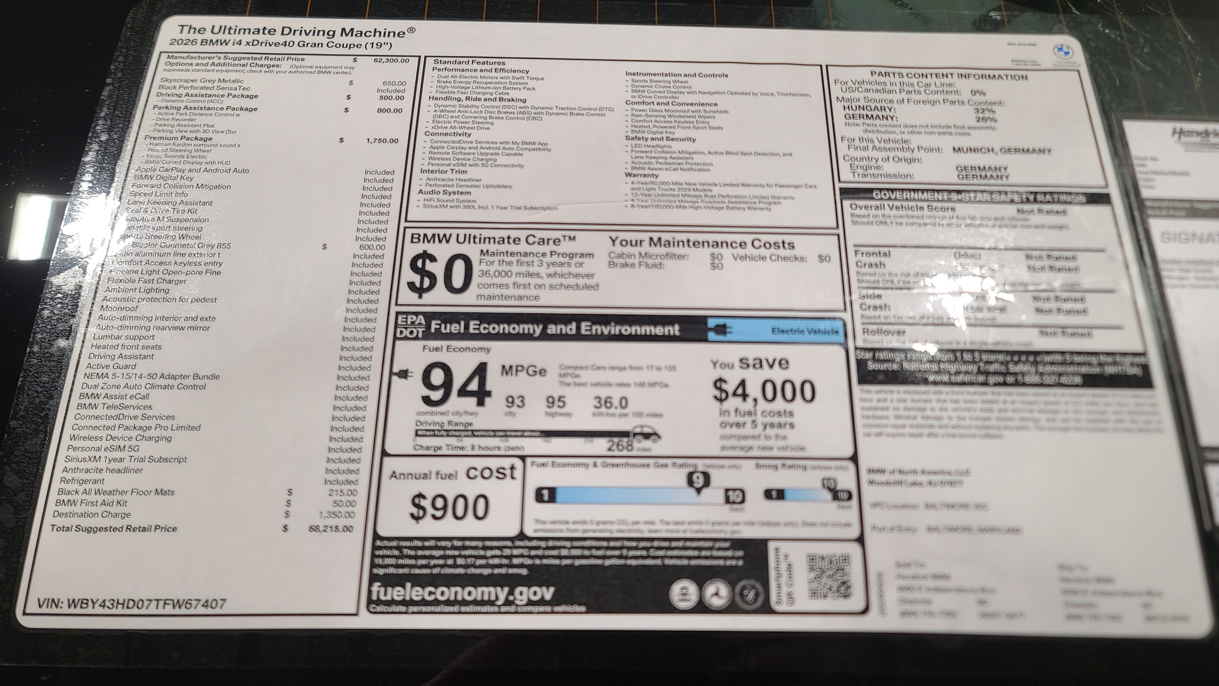 New 2026 BMW i4 xDrive40i w/ Premium Package AWD/4WD image 31