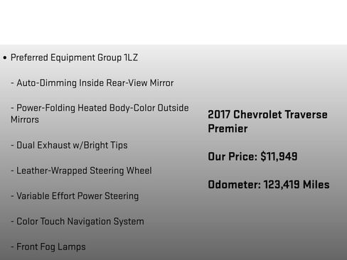 Used 2017 Chevrolet Traverse Premier image 12