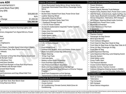 New 2026 Acura ADX FWD image 4