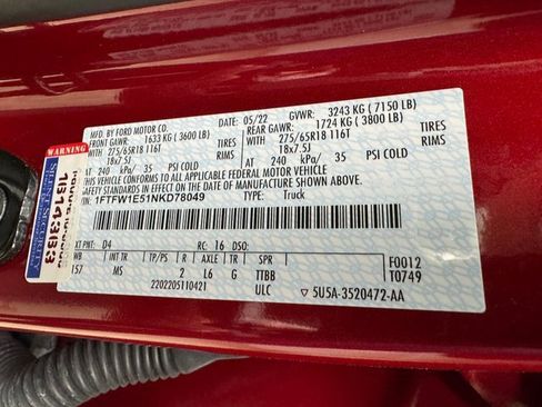 Certified 2022 Ford F150 XLT w/ Equipment Group 301A Mid image 31