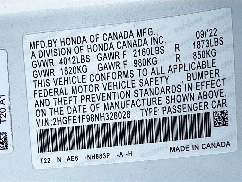 Used 2022 Honda Civic Touring image 33