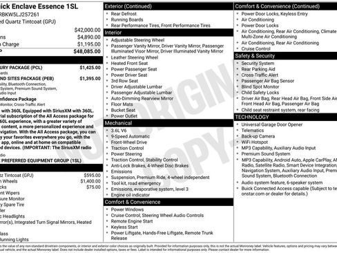 Used 2020 Buick Enclave Essence w/ LPO, Luxury Package FWD image 1