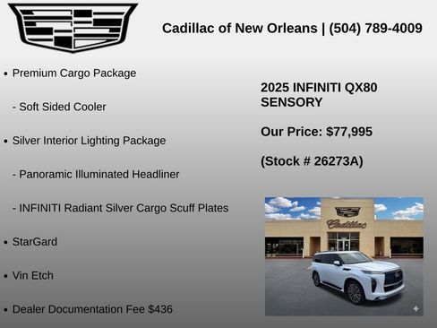 Used 2025 INFINITI QX80 Sensory w/ Exterior Package AWD/4WD image 8