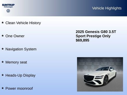 Used 2025 Genesis G80 3.5T Sport Prestige image 8