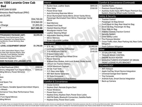 Used 2022 RAM 1500 Laramie w/ Sport Appearance Package image 38