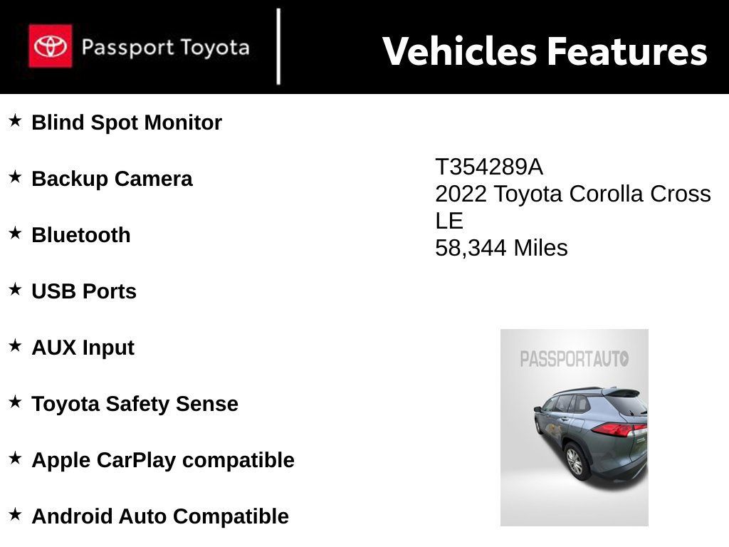 Used 2022 Toyota Corolla Cross LE FWD image 3