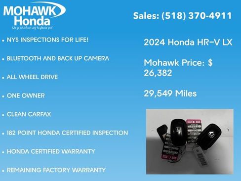 Used 2024 Honda HR-V LX image 8