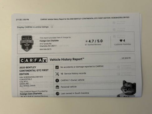 Used 2020 Bentley Continental GT First Edition image 40