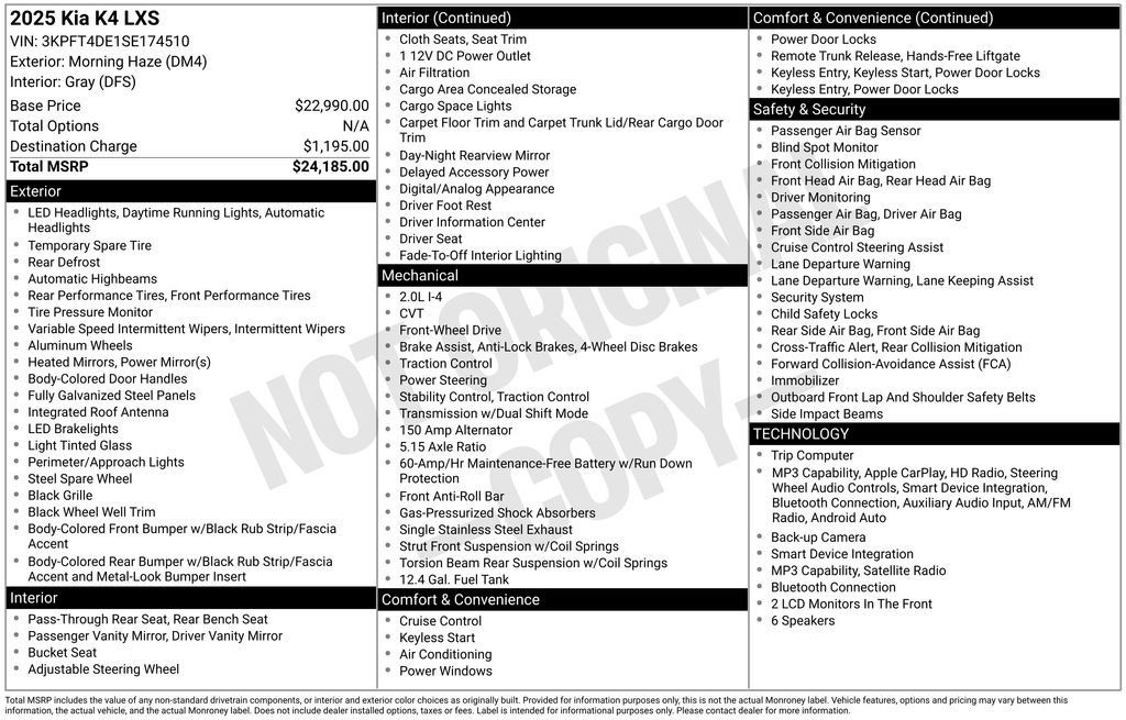 Used 2025 Kia K4 FWD image 11