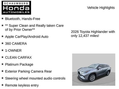 Used 2026 Toyota Highlander Platinum AWD/4WD image 7