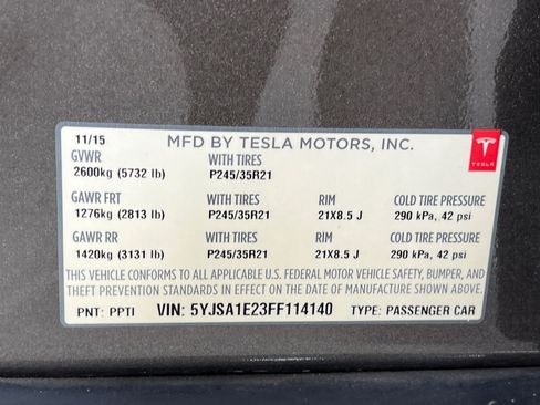 Used 2015 Tesla Model S 85D AWD/4WD image 11