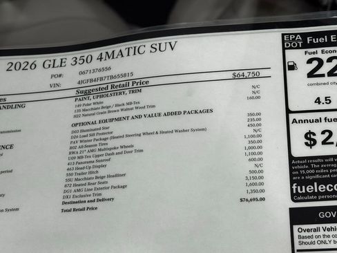 New 2026 Mercedes-Benz GLE 350 4MATIC image 20
