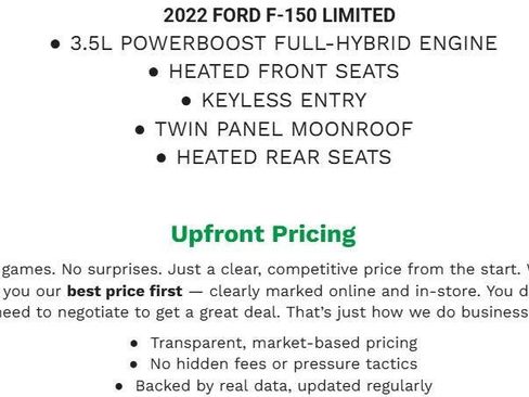 Used 2022 Ford F150 Limited AWD/4WD image 2