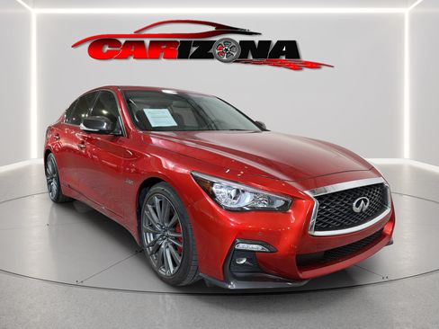 Used 2019 INFINITI Q50 Red Sport 400 w/ Sensory Package RWD image 1