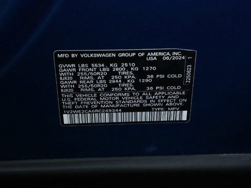 Used 2024 Volkswagen Atlas Cross Sport SE w/ Black Wheel Package FWD image 20