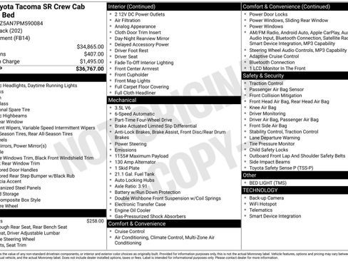 Used 2023 Toyota Tacoma SR AWD/4WD image 5