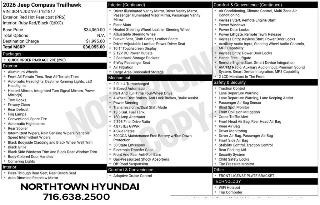Used 2026 Jeep Compass Trailhawk AWD/4WD image 11