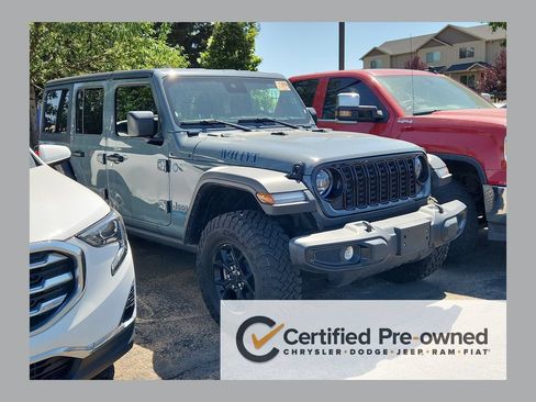 Certified 2025 Jeep Wrangler Unlimited Sport S 4xe AWD/4WD image 1