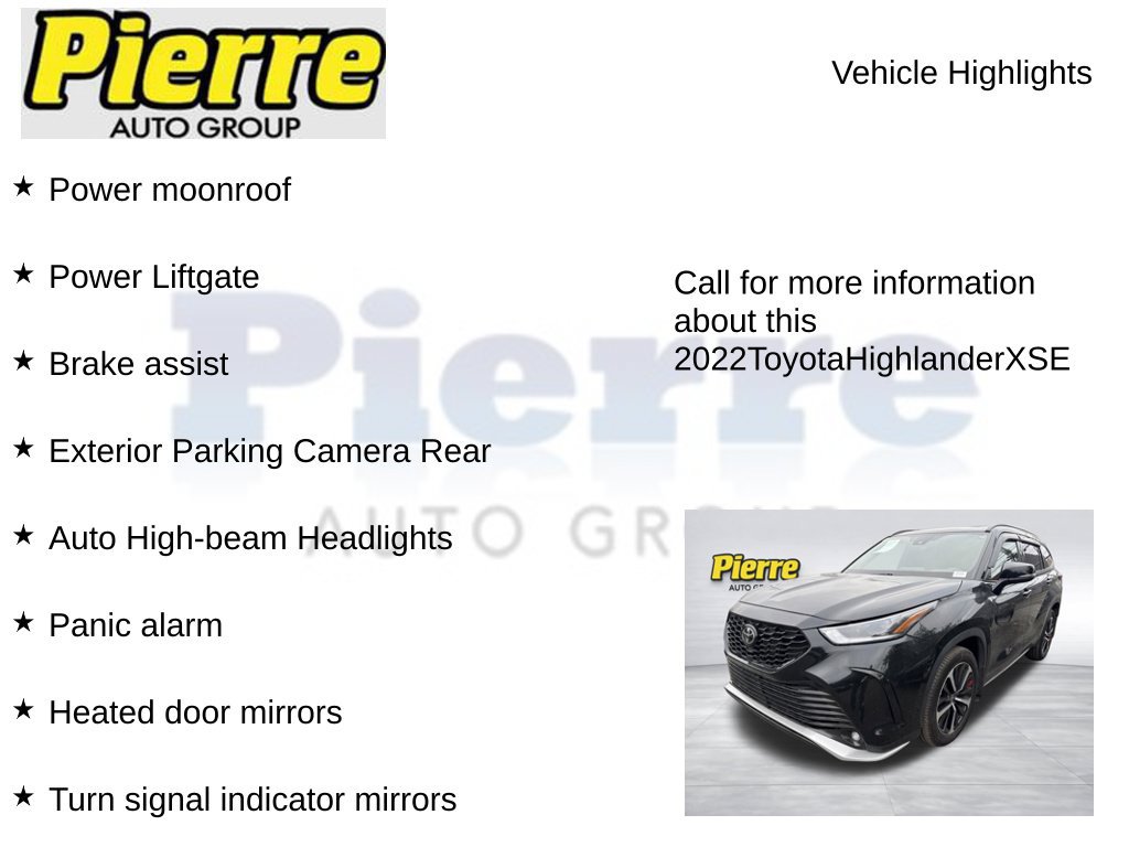 Used 2022 Toyota Highlander XSE AWD/4WD image 3