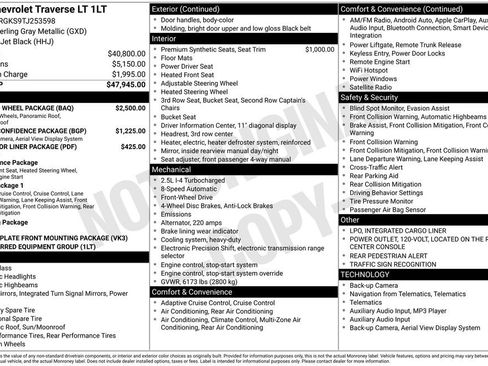 Used 2026 Chevrolet Traverse LT w/ Sun and Wheel Package image 2