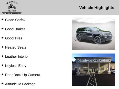 Used 2017 Jeep Grand Cherokee Altitude AWD/4WD image 14