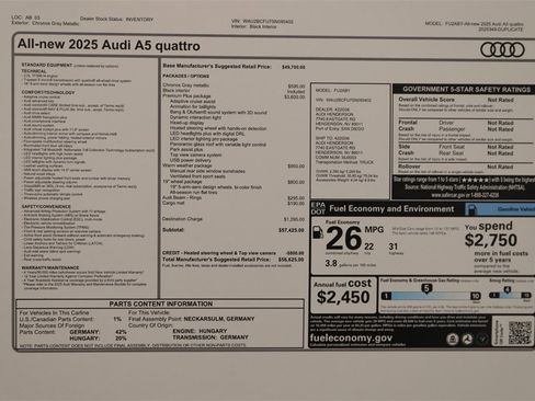 New 2025 Audi A5 2.0T Premium Plus image 31