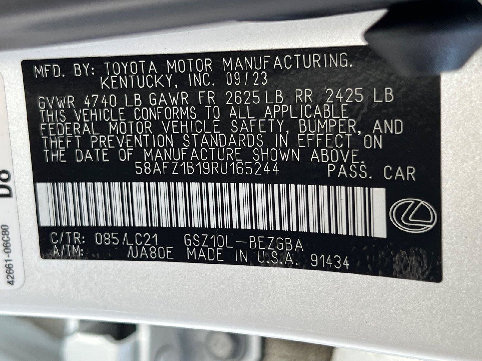 Certified 2024 Lexus ES 350 Ultra Luxury w/ Accessory Package (Z2) FWD image 34
