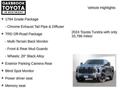 Used 2024 Toyota Tundra 1794 Edition w/ TRD Off-Road Package AWD/4WD image 5