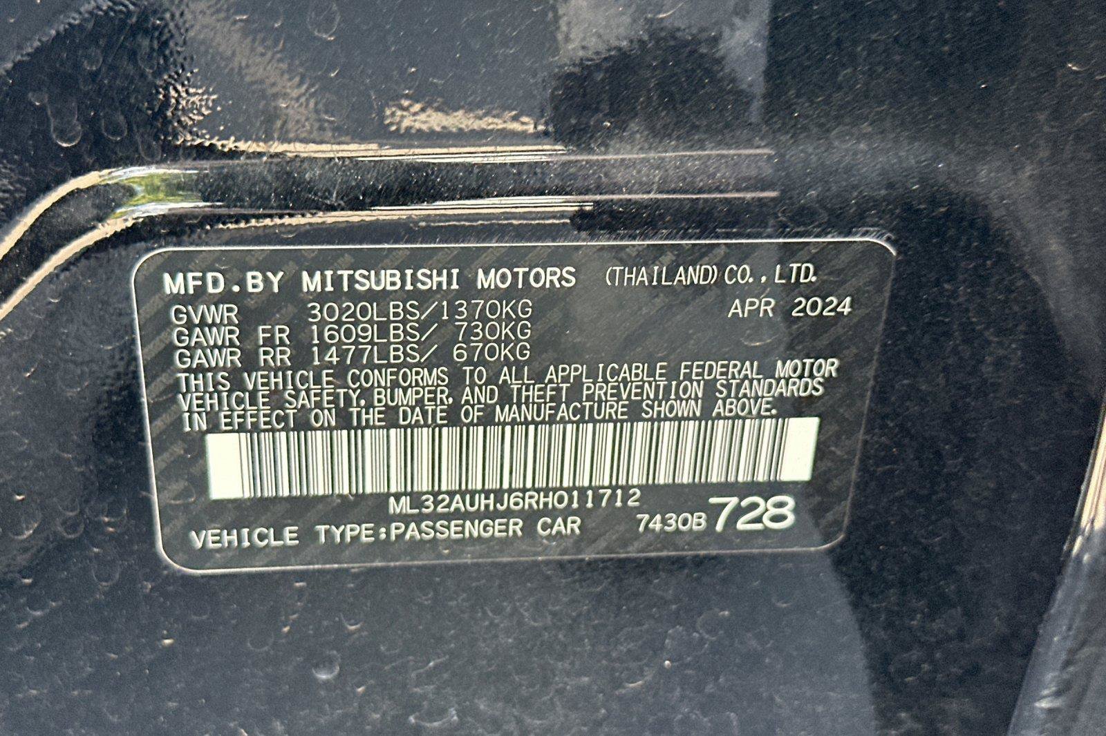 Used 2024 Mitsubishi Mirage ES FWD image 27