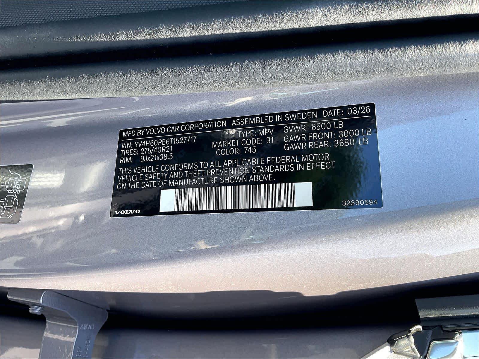 New 2026 Volvo XC90 T8 Plus w/ Protection Package AWD/4WD image 36