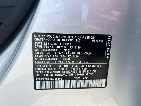 Used 2019 Volkswagen Atlas SE FWD image 27