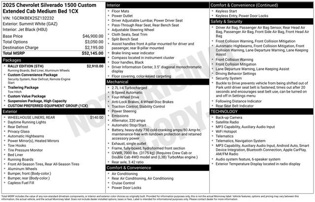 Certified 2025 Chevrolet Silverado 1500 Custom w/ Rally Edition AWD/4WD image 28