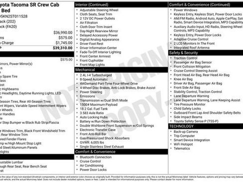 Used 2025 Toyota Tacoma SR AWD/4WD image 2