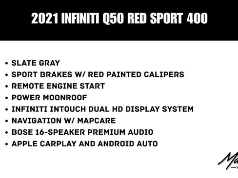 Used 2021 INFINITI Q50 Red Sport 400 image 55