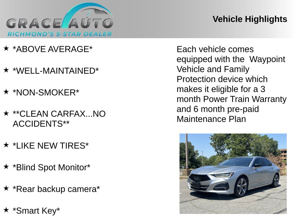 Used 2021 Acura TLX w/ Advance Package FWD image 2