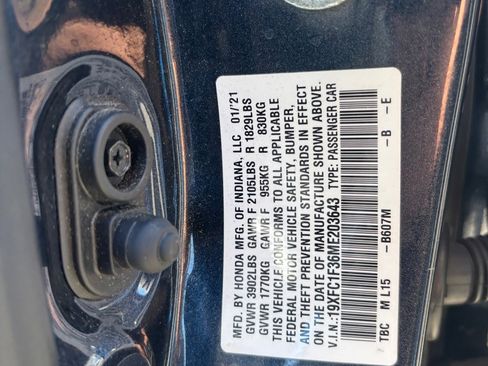 Used 2021 Honda Civic EX image 33