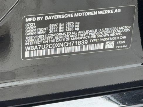 Used 2022 BMW 750i xDrive w/ Luxury Rear Seating Package image 56