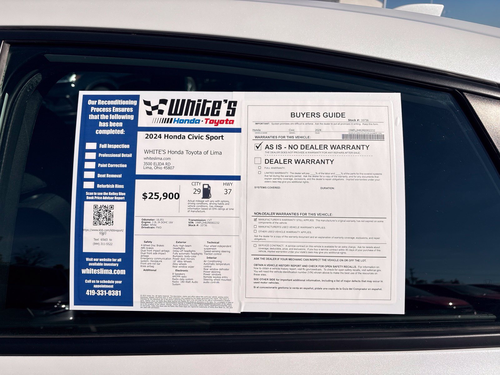 Used 2024 Honda Civic Sport image 13