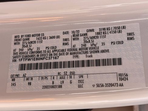 Used 2022 Ford F150 Platinum w/ Equipment Group 701A High image 31