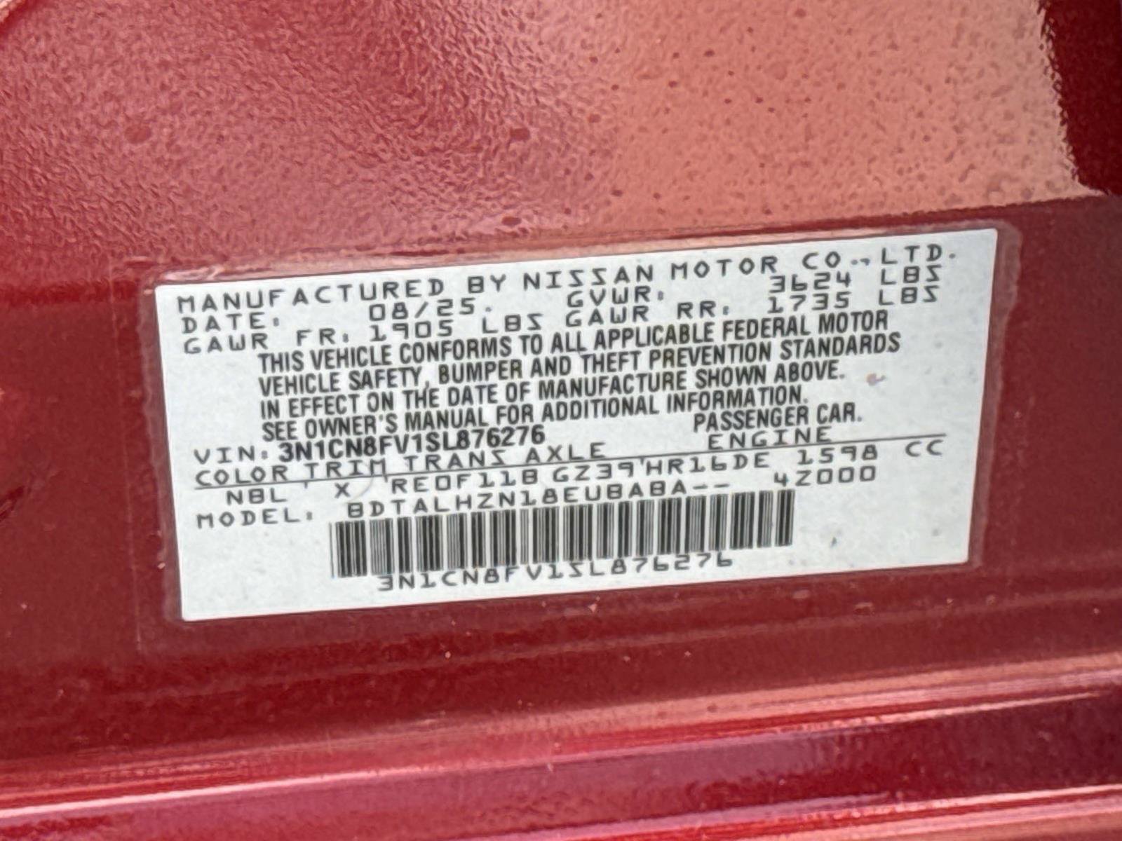 Used 2025 Nissan Versa SR w/ Trunk Package FWD image 30