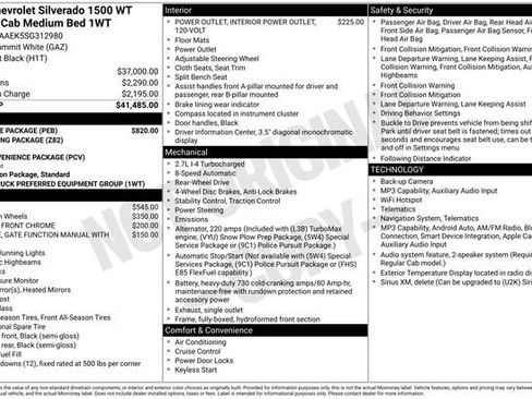 Used 2025 Chevrolet Silverado 1500 W/T w/ WT Value Package RWD image 8