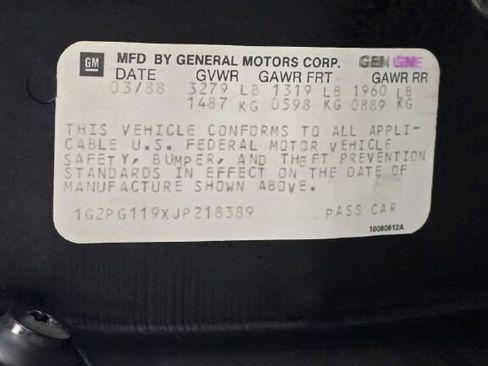 Used 1988 Pontiac Fiero GT image 99