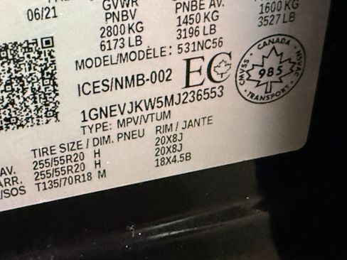 Used 2021 Chevrolet Traverse RS image 55