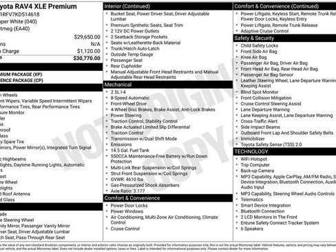 Used 2019 Toyota RAV4 XLE Premium FWD image 30