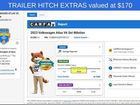 Used 2023 Volkswagen Atlas SEL AWD/4WD image 12