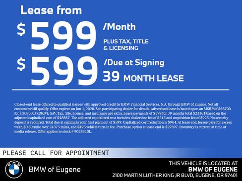 Used 2025 BMW X3 xDrive30i AWD/4WD image 2