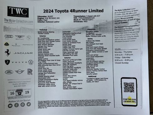 Used 2024 Toyota 4Runner Limited AWD/4WD image 45