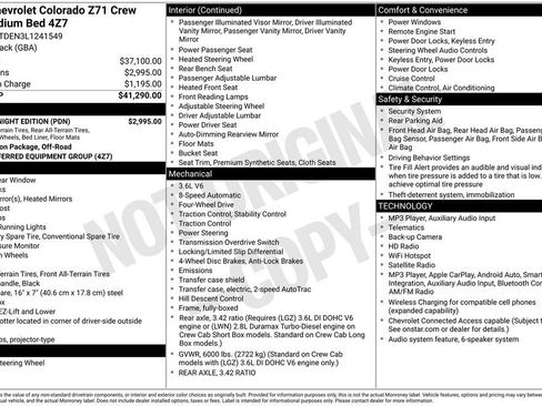 Used 2020 Chevrolet Colorado Z71 w/ Z71 Midnight Edition AWD/4WD image 14